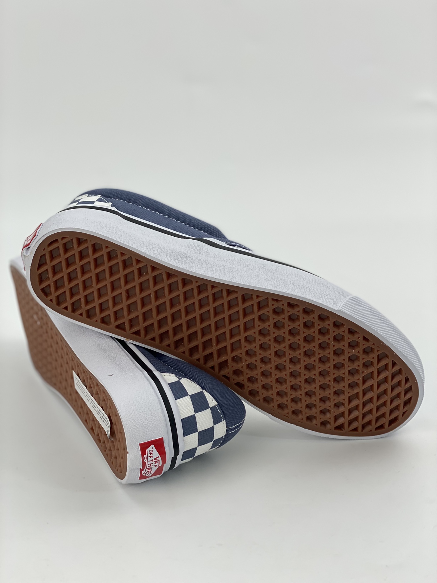 Vans Slip-On 98 white and blue slip-on non-slip wear-resistant low-top sneakers