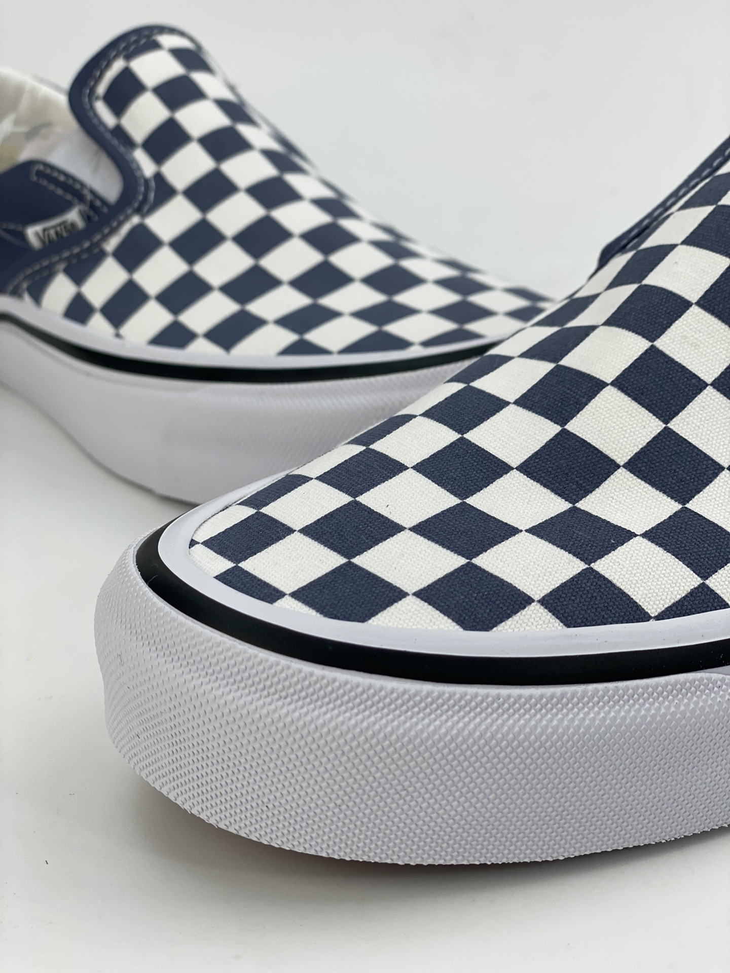 Vans Slip-On 98 white and blue slip-on non-slip wear-resistant low-top sneakers