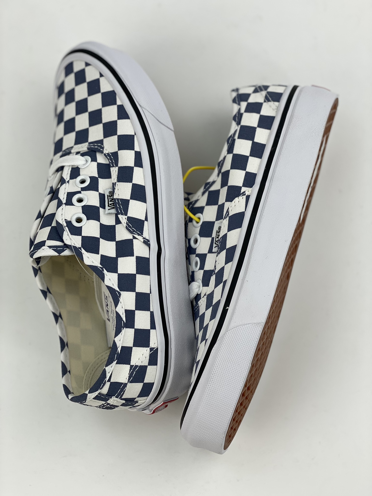 Vans Authentic 44 white and blue non-slip wear-resistant low-top sneakers