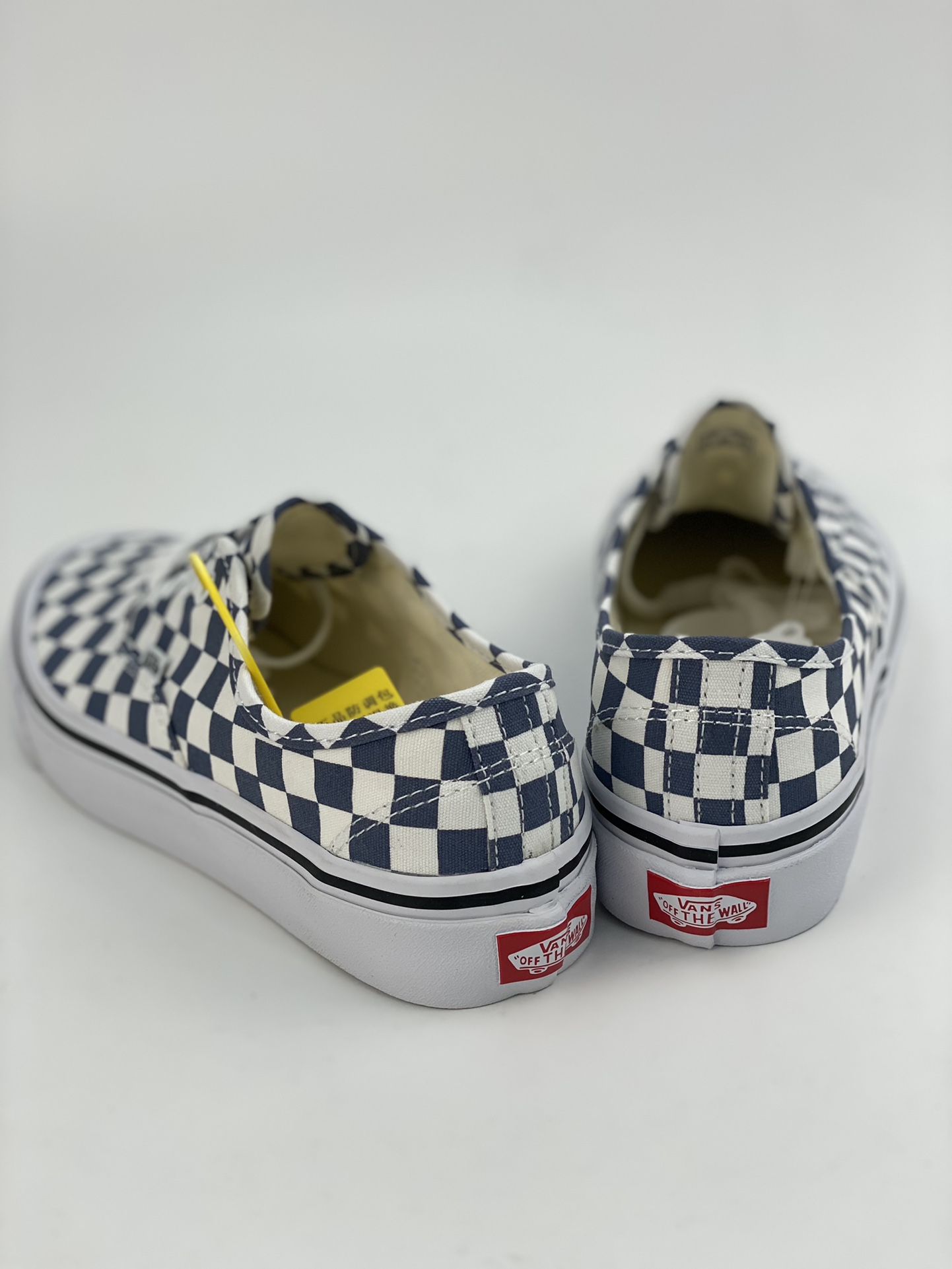 Vans Authentic 44 white and blue non-slip wear-resistant low-top sneakers