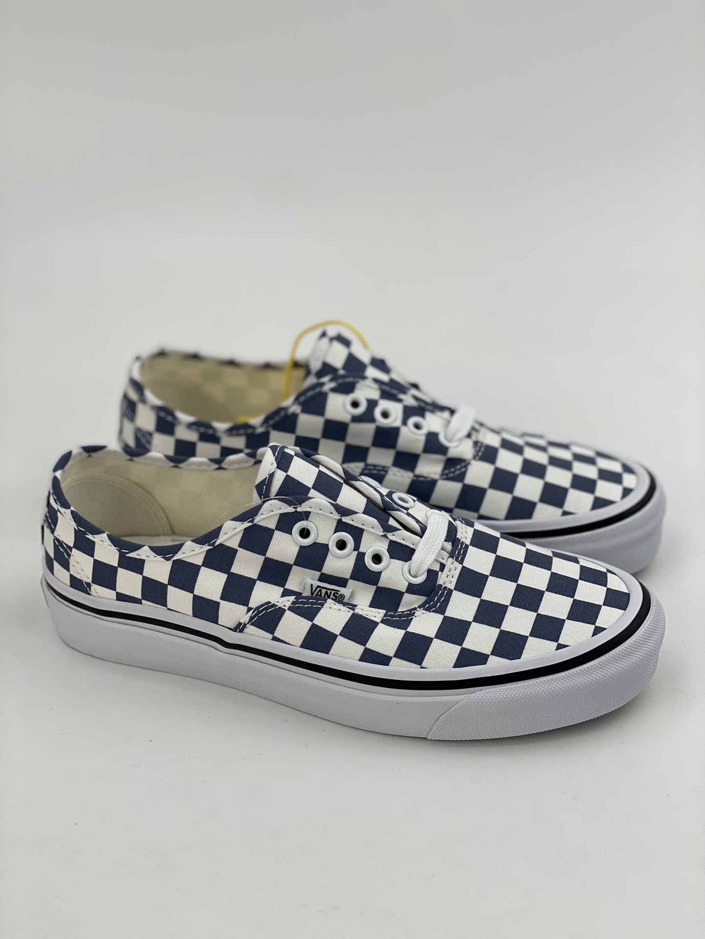 Vans Authentic 44 white and blue non-slip wear-resistant low-top sneakers