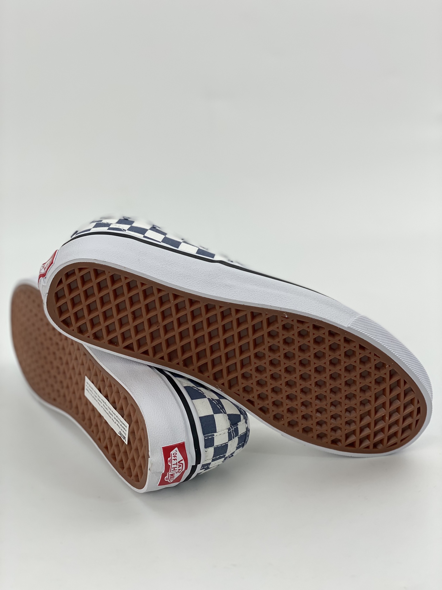 Vans Authentic 44 white and blue non-slip wear-resistant low-top sneakers