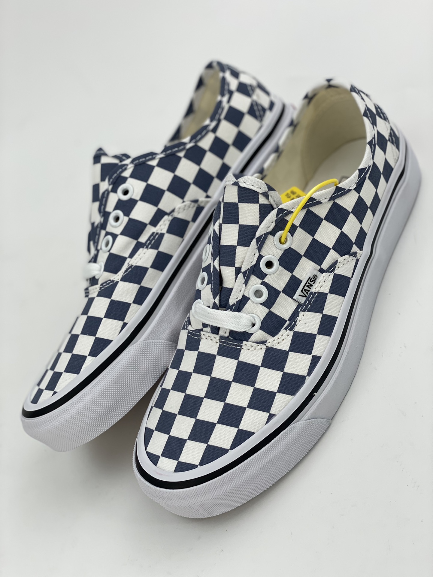 Vans Authentic 44 white and blue non-slip wear-resistant low-top sneakers