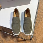 Brunello Cucinelli 7 Star
 Shoes Loafers Chamois Cowhide Rubber TPU