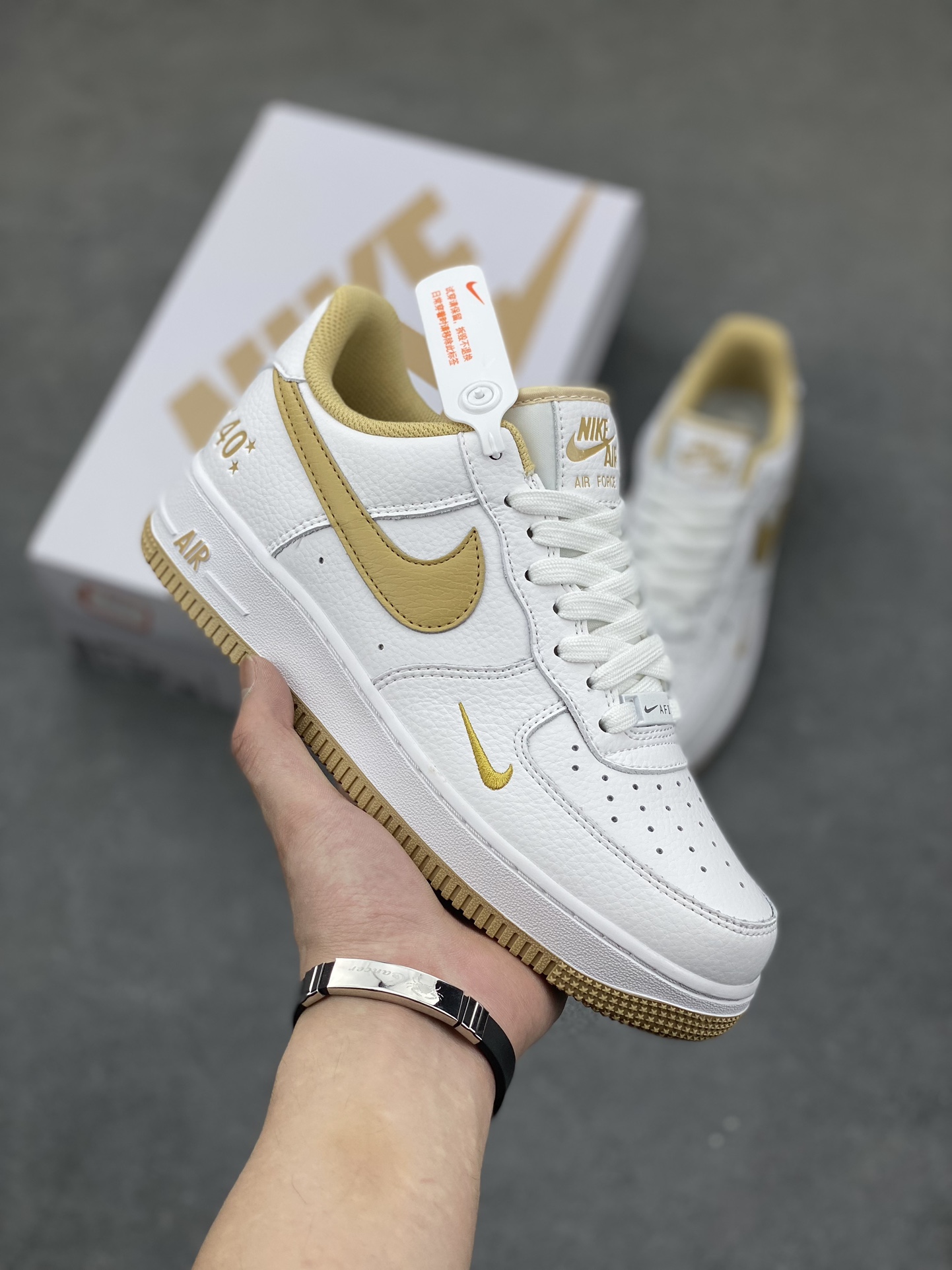 Nike Air Force 1 Low '07 40th Anniversary White/Khaki Casual Sneakers