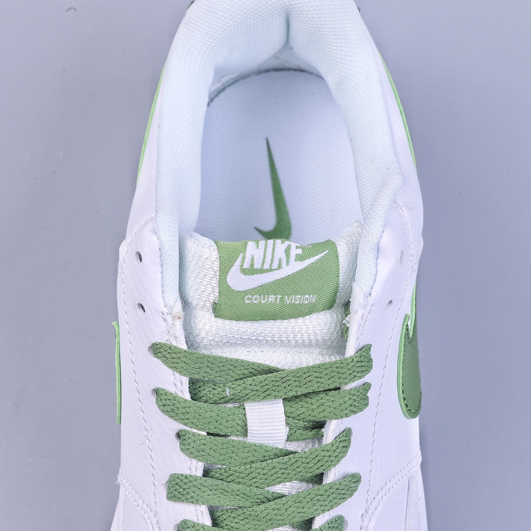 NIKE COURT VISION LOW white green low-top versatile breathable casual sports shoes FJ5480-100