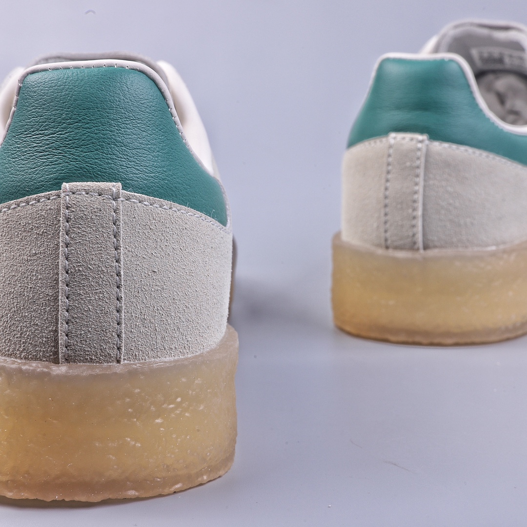 Kith x Clarks x Adidas Originals Samba 8th Street three-party joint beige green samba training shoes ID7297