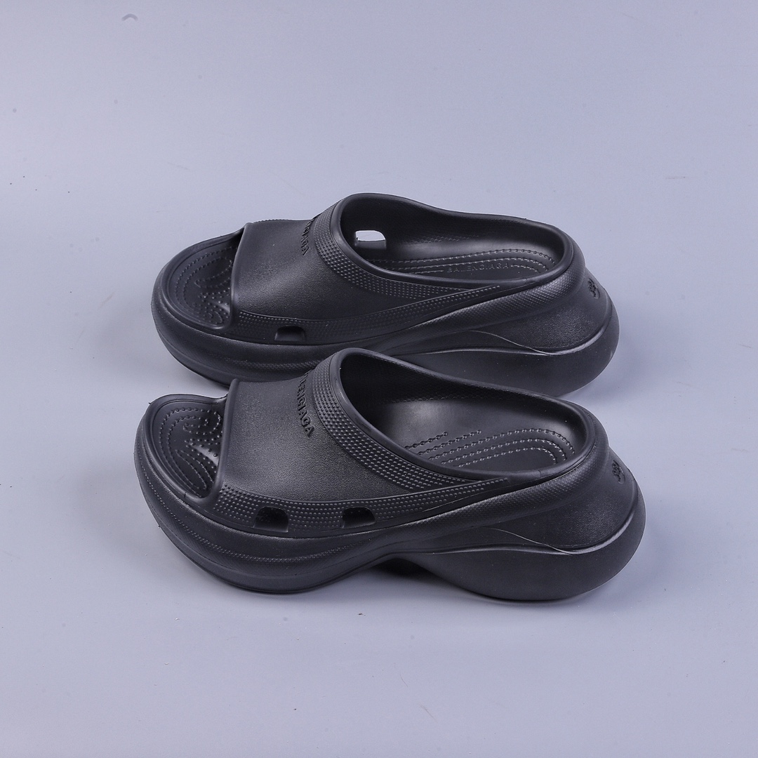 Balenciaga Pool Crocs Balenciaga versatile fashion thick-soled height-enhancing slippers