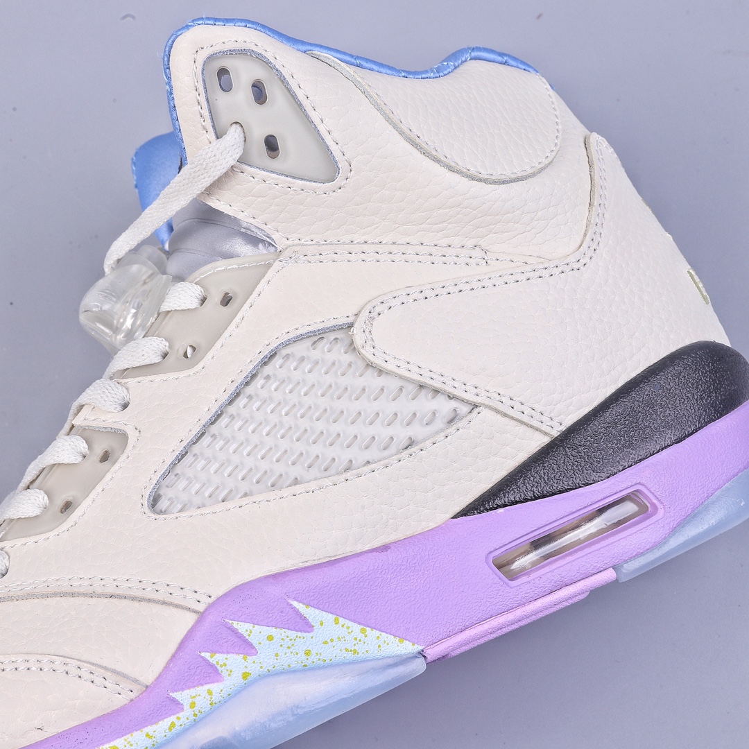 Air Jordan 5 ”Marshmallow We The Best” features an off-white leather upper DV4982-175