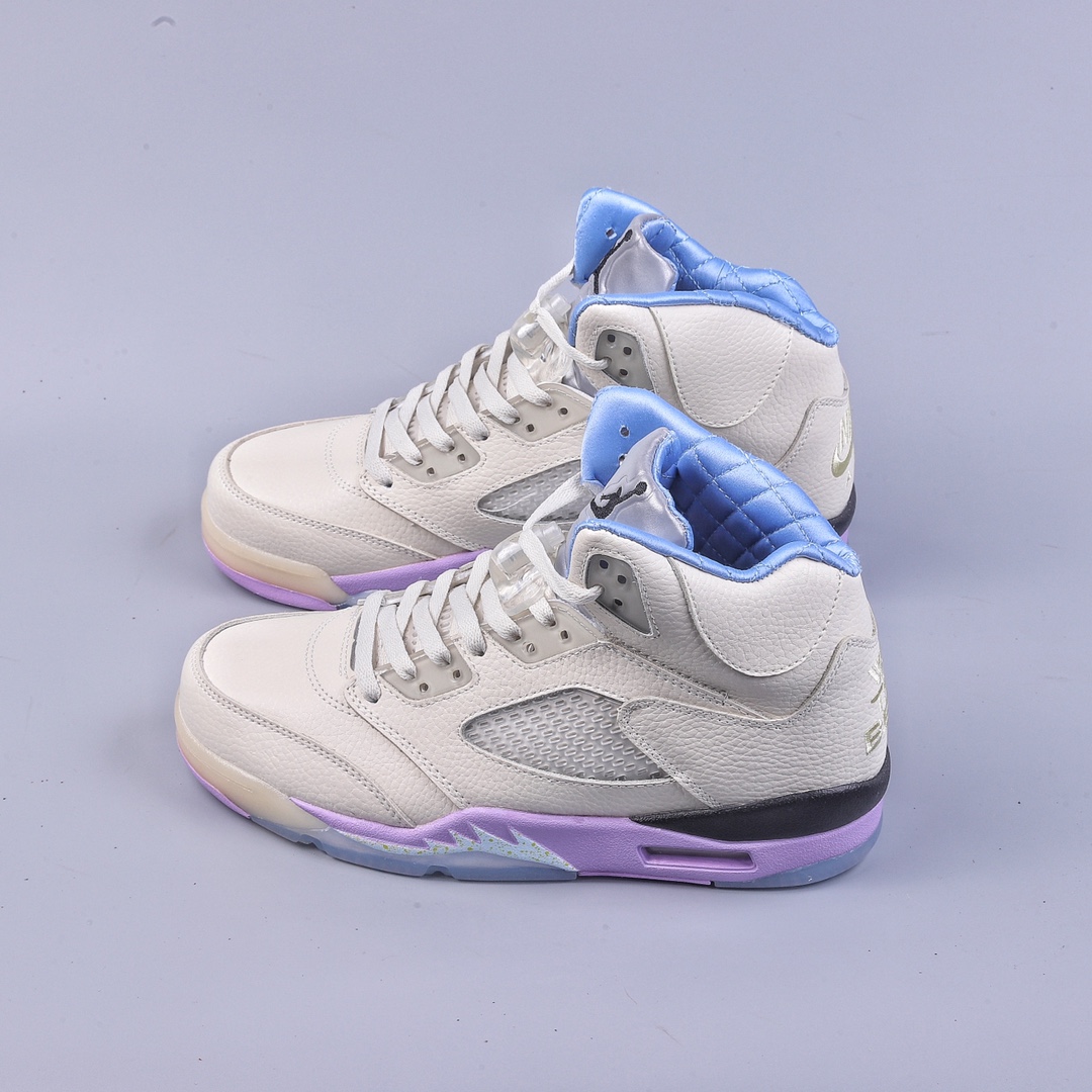 Air Jordan 5 ”Marshmallow We The Best” features an off-white leather upper DV4982-175