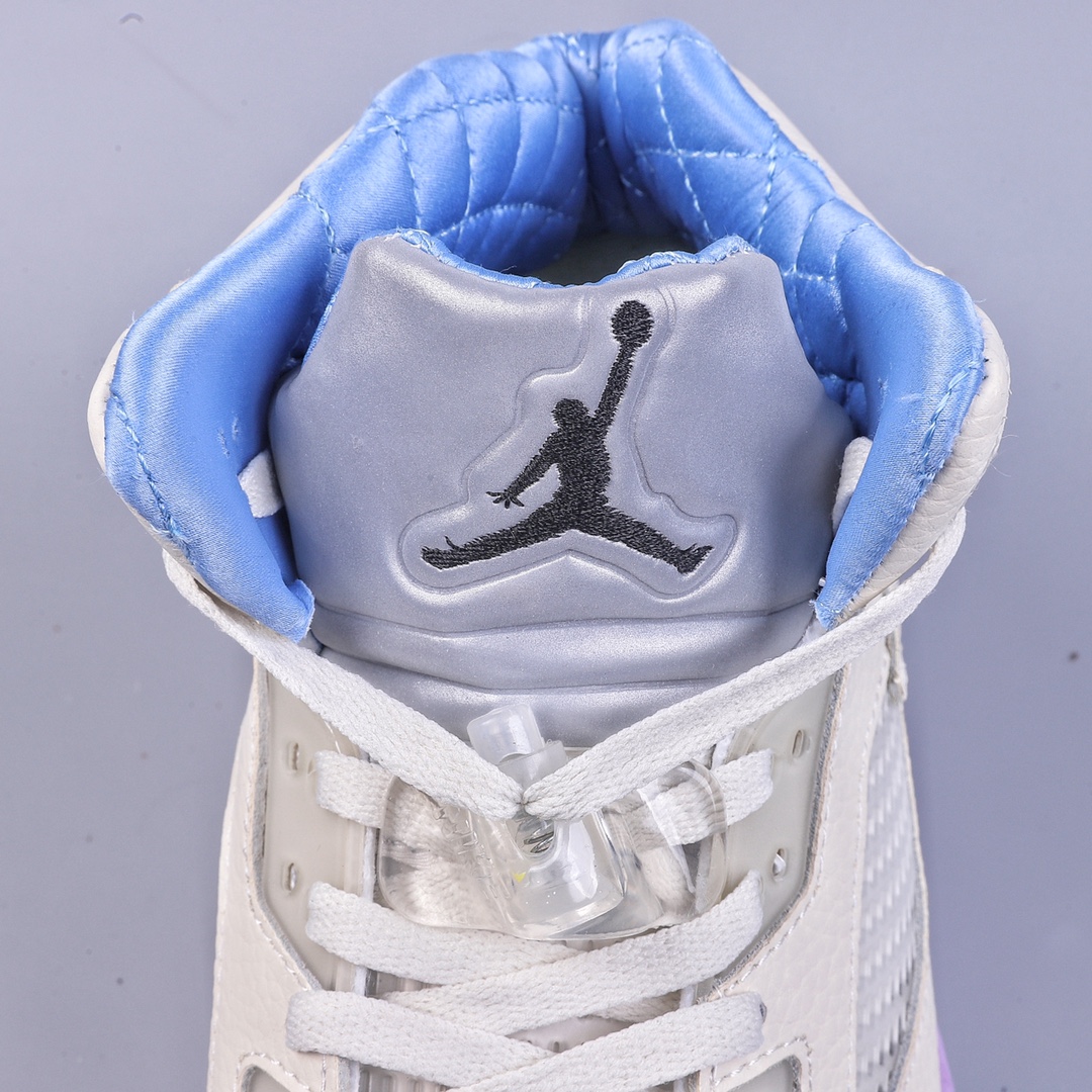 Air Jordan 5 ”Marshmallow We The Best” features an off-white leather upper DV4982-175