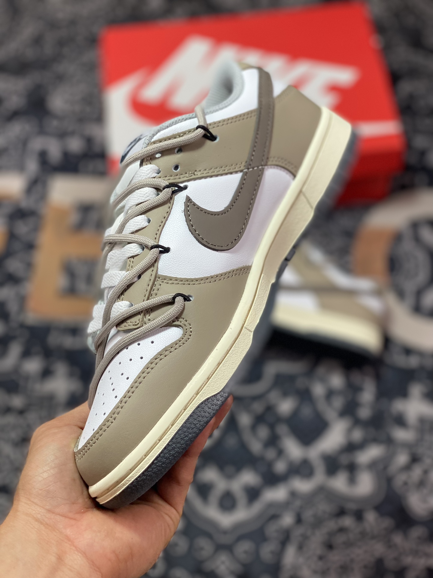 ”Customized Sneakers” Nk Dunk SB Low Cocoa Latte DD1503-117