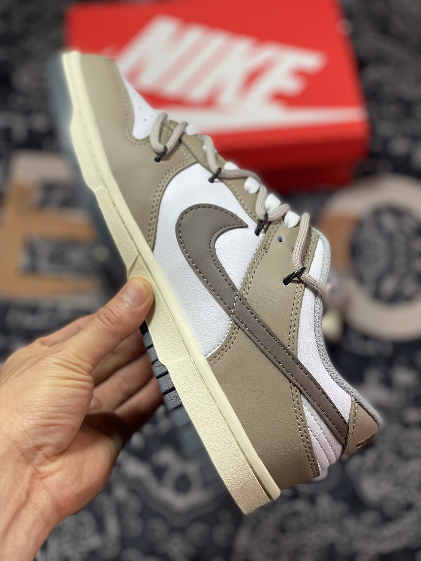 ”Customized Sneakers” Nk Dunk SB Low Cocoa Latte DD1503-117