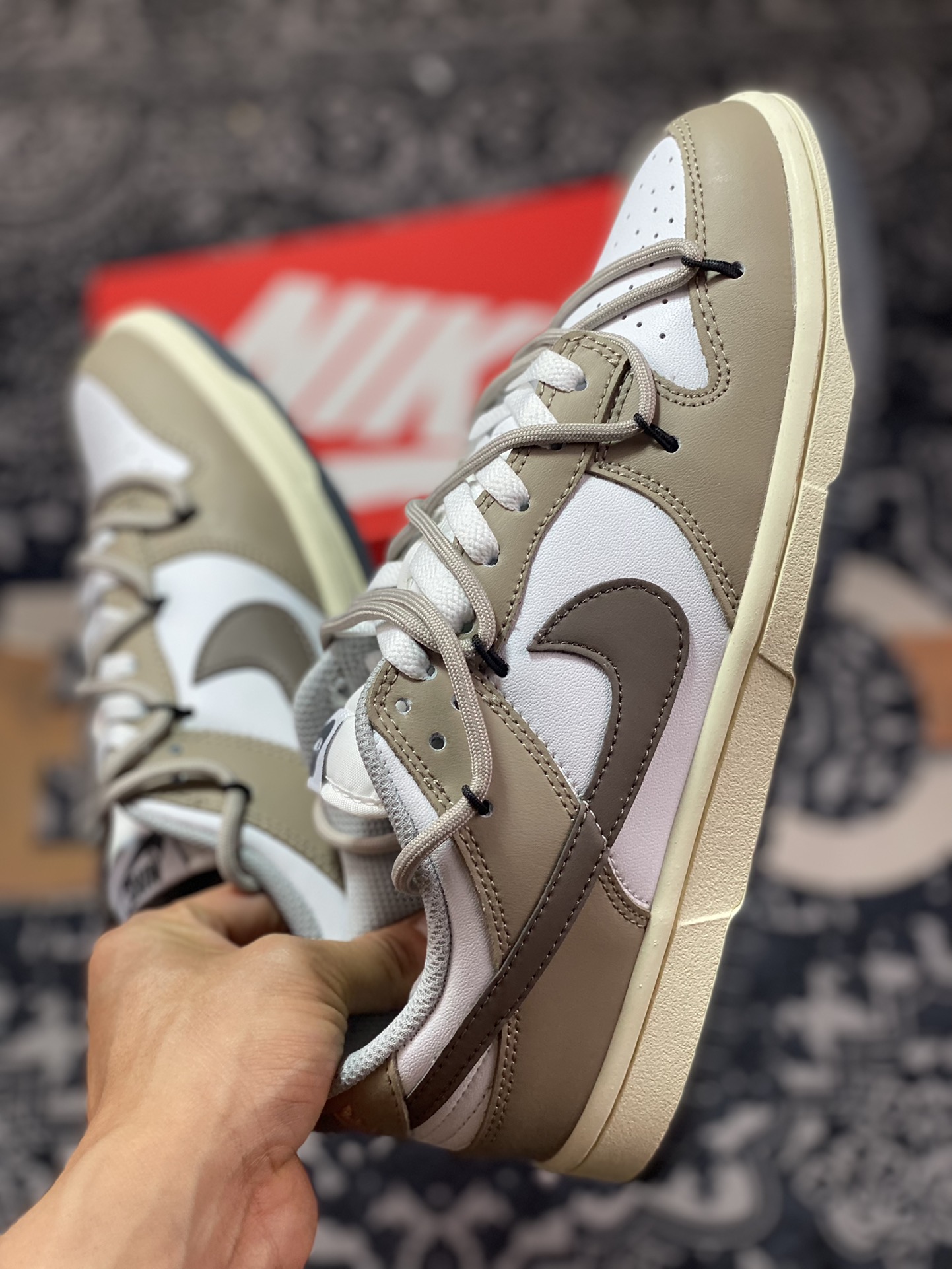 ”Customized Sneakers” Nk Dunk SB Low Cocoa Latte DD1503-117