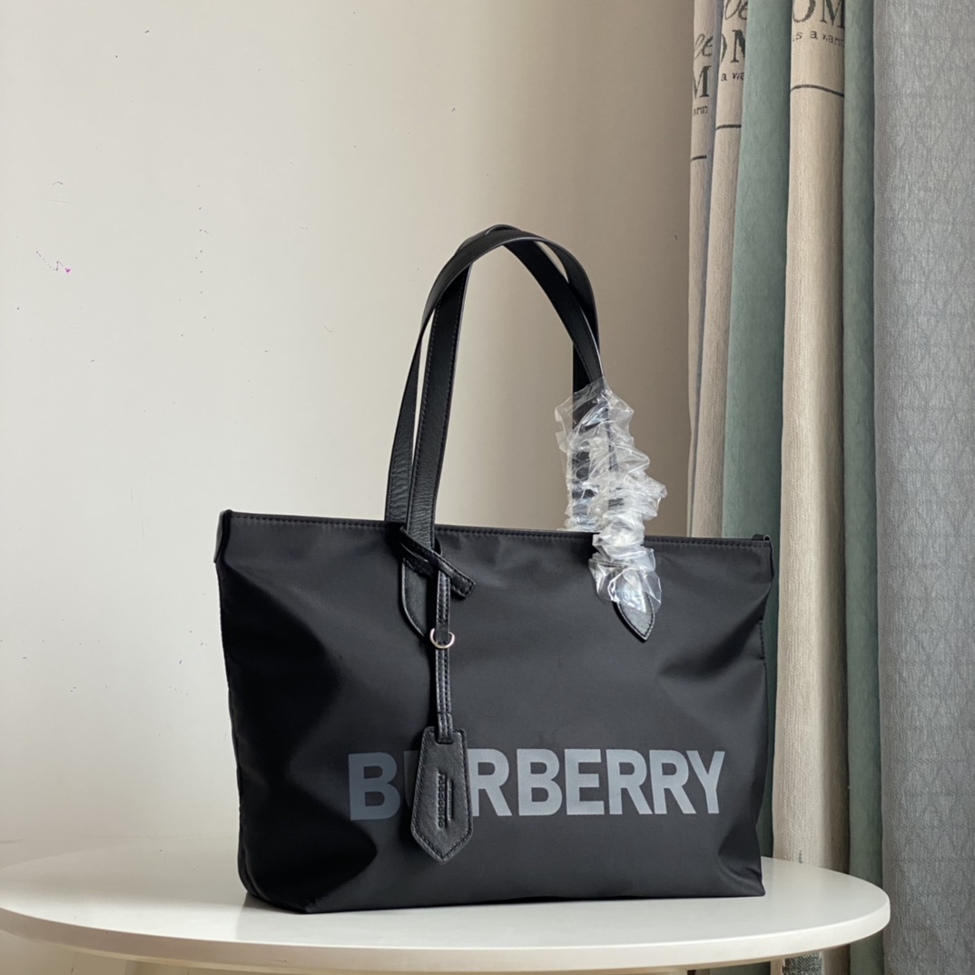 Burberry Waterproof Nylon and Leather Tote Bag - Bag 2