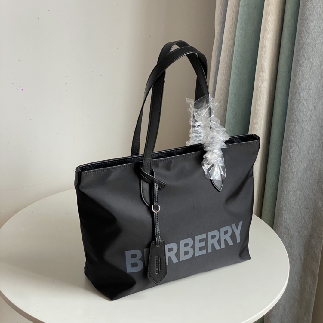 Burberry Waterproof Nylon and Leather Tote Bag - Bag 3