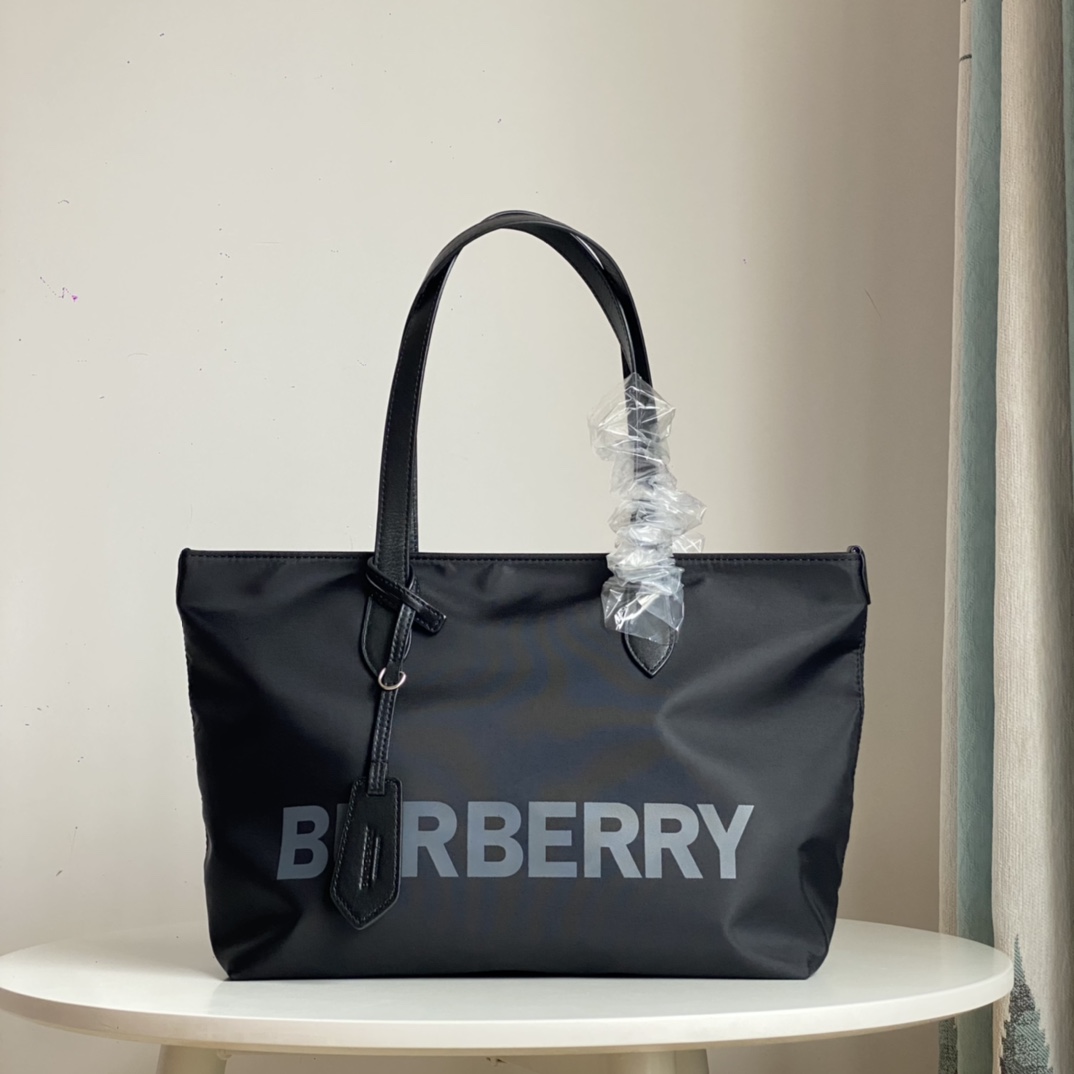 Burberry Waterproof Nylon and Leather Tote Bag - Bag