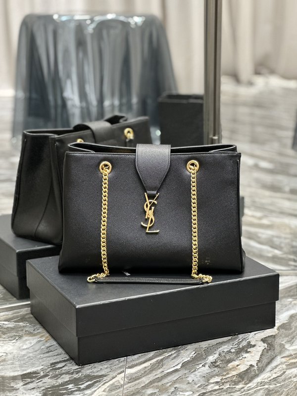 Yves Saint Laurent Handbags Tote Bags Black Cowhide Spring/Summer Collection Vintage