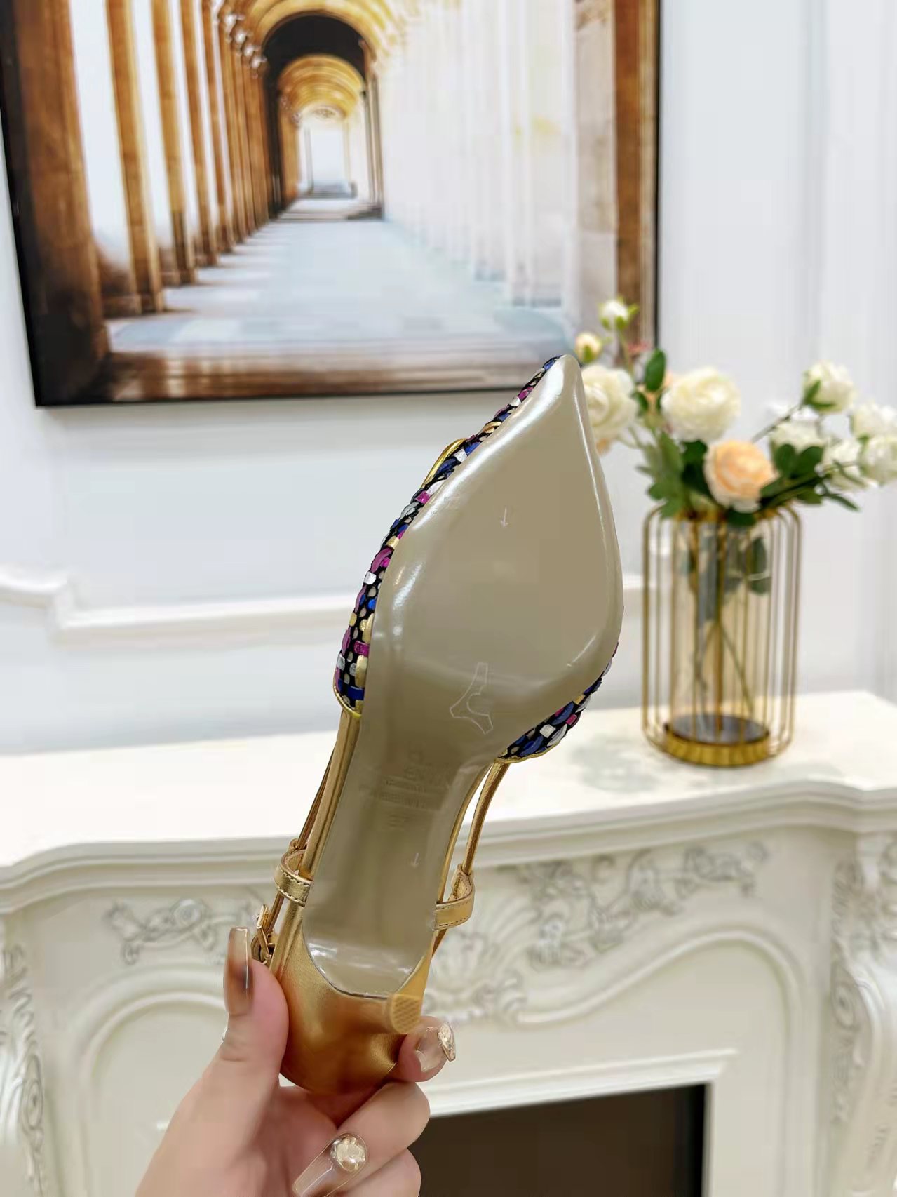 versión superior 𝑉𝐴𝐿𝐸𝑁𝑇𝐼𝑁𝑂 Valentino primavera y verano nuevas sandalias de las mujeres esp