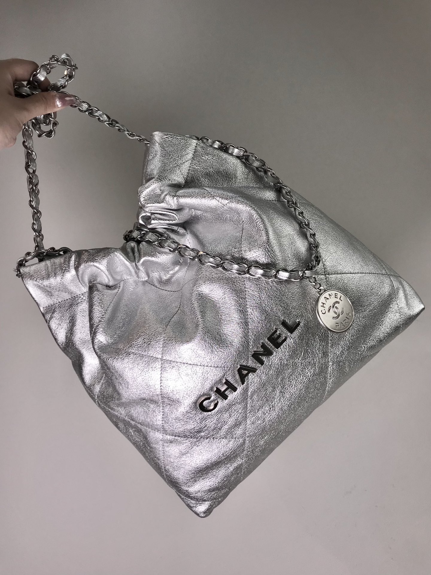 CHANEL Très grande capacité logo vieilli cuir d'origine matelassé sac de l'année sac shopping cuir de vachette importé