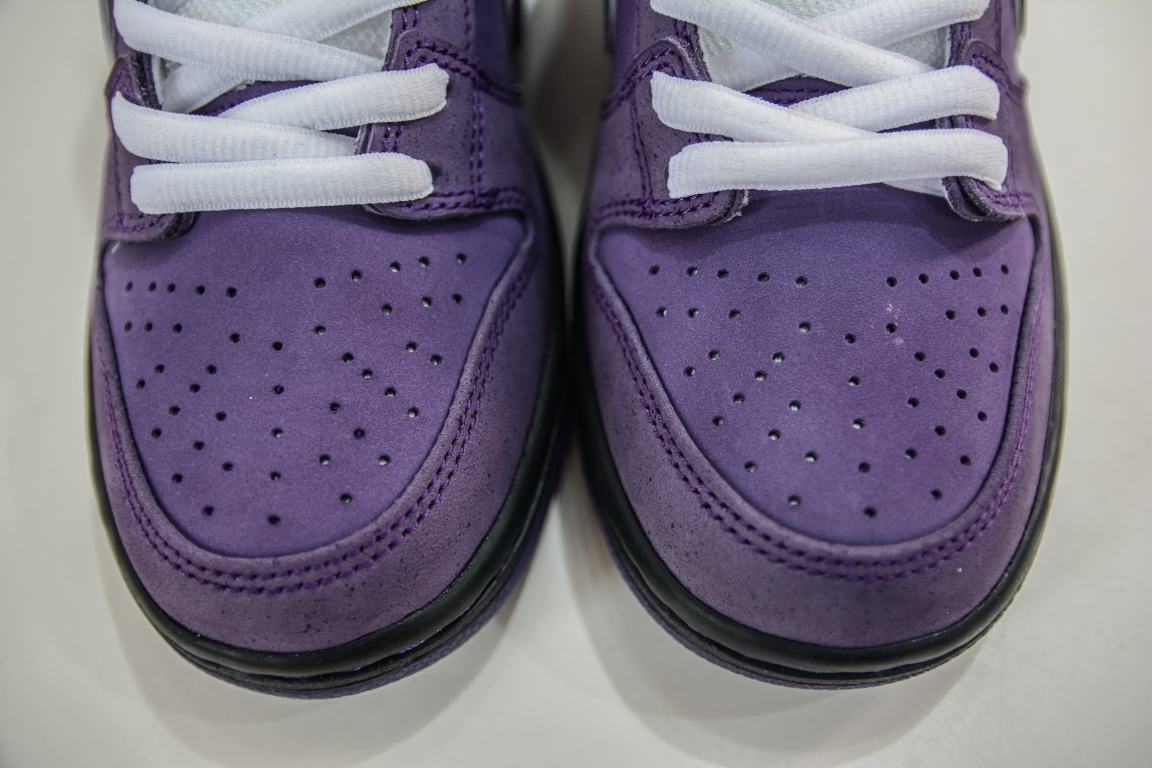 AY version shipped Concepts x Nike SB Dunk Low Purple Lobster BV13130-555