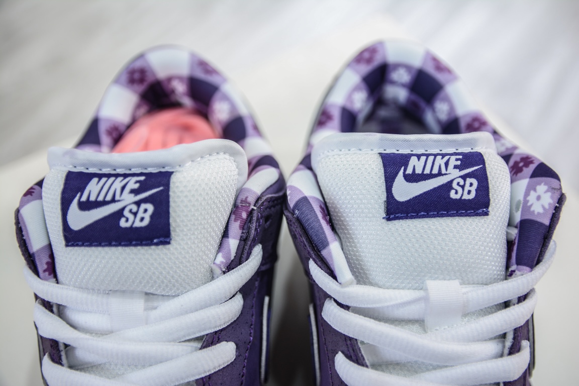 AY version shipped Concepts x Nike SB Dunk Low Purple Lobster BV13130-555