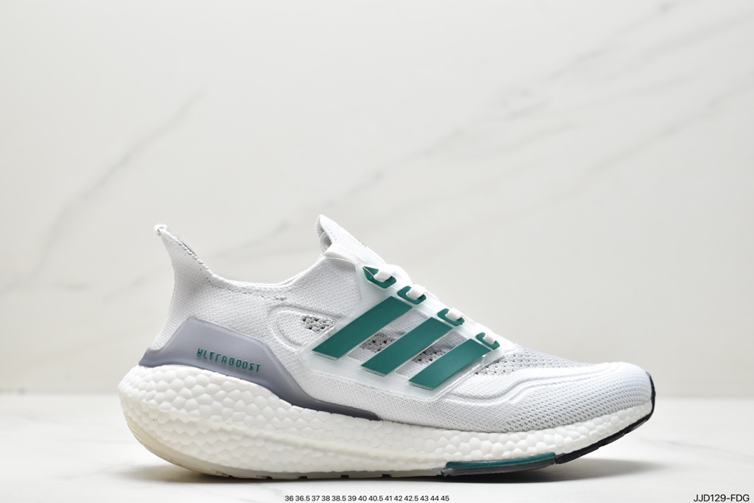 Adidas Ultra Boost 2021 ”White Clear Blue” UB2021 version socks running shoes ”Sky Blue White Dark Blue” GZ7120