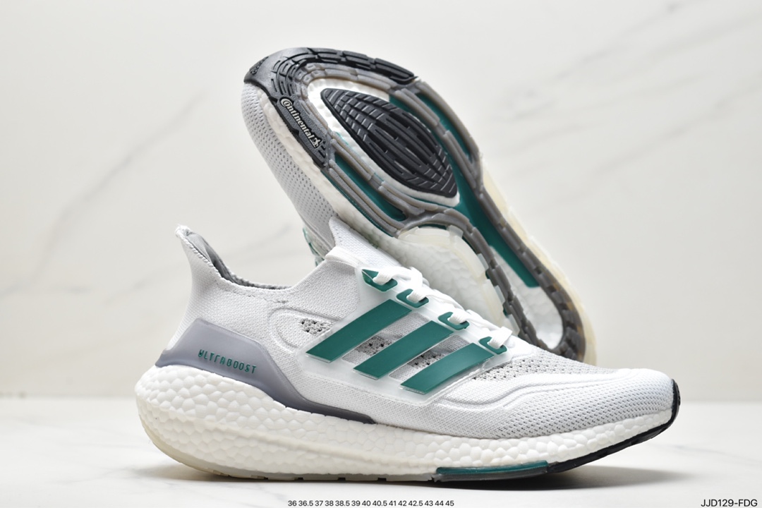 Adidas Ultra Boost 2021 ”White Clear Blue” UB2021 version socks running shoes ”Sky Blue White Dark Blue” GZ7120