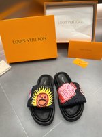 Buy the Best High Quality Replica
 Louis Vuitton Shoes Slippers Unisex Goat Skin Sheepskin Vintage