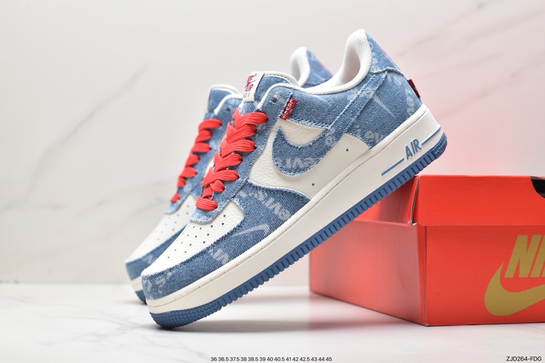 Official limited release of Levi's × Nike Air Force 1 Low Levi's joint sneakers VT5698-568