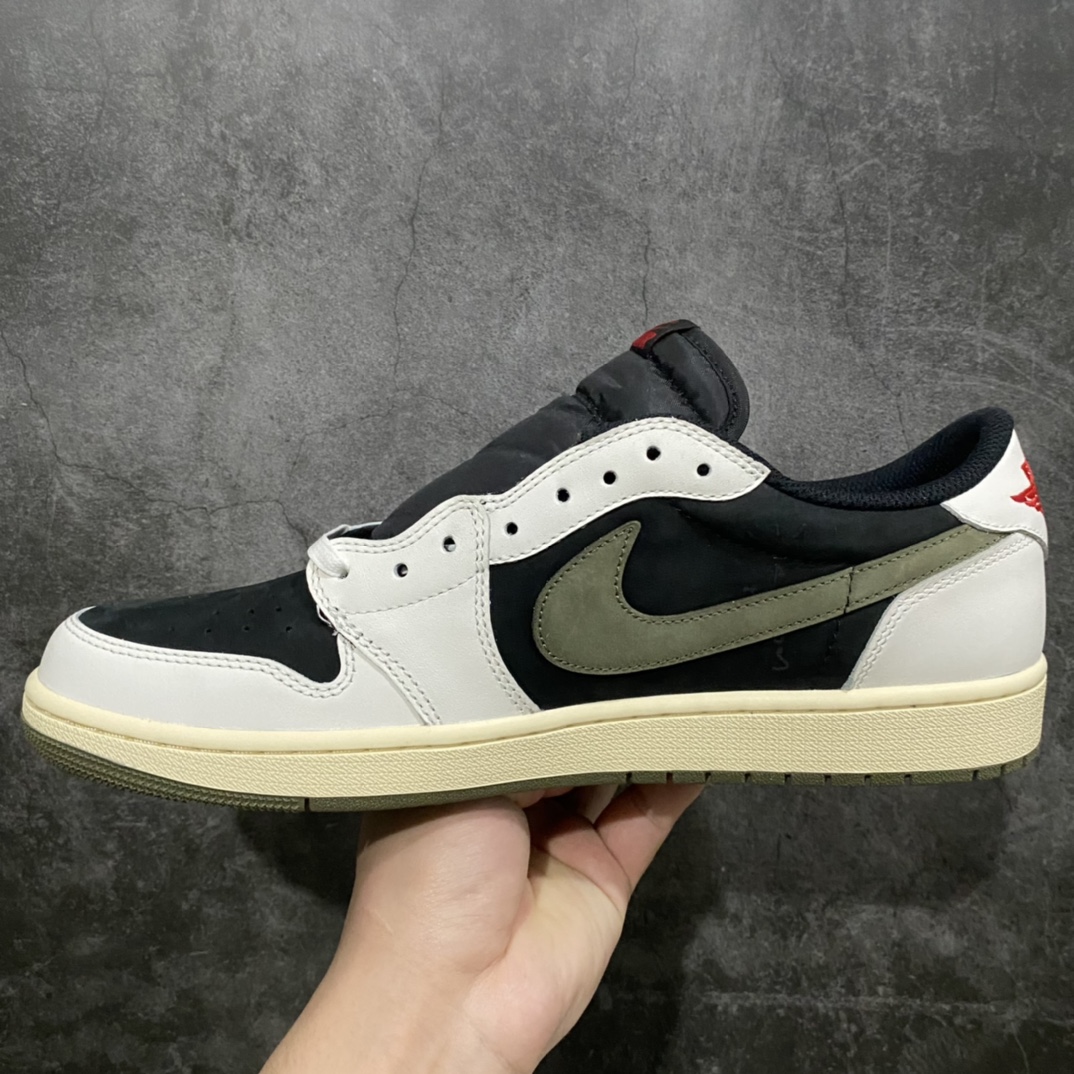 380 LW版本 Air Jordan 1 x Travis Scott AJ1 x TS联名白黑绿倒钩5.0 DZ4137-106