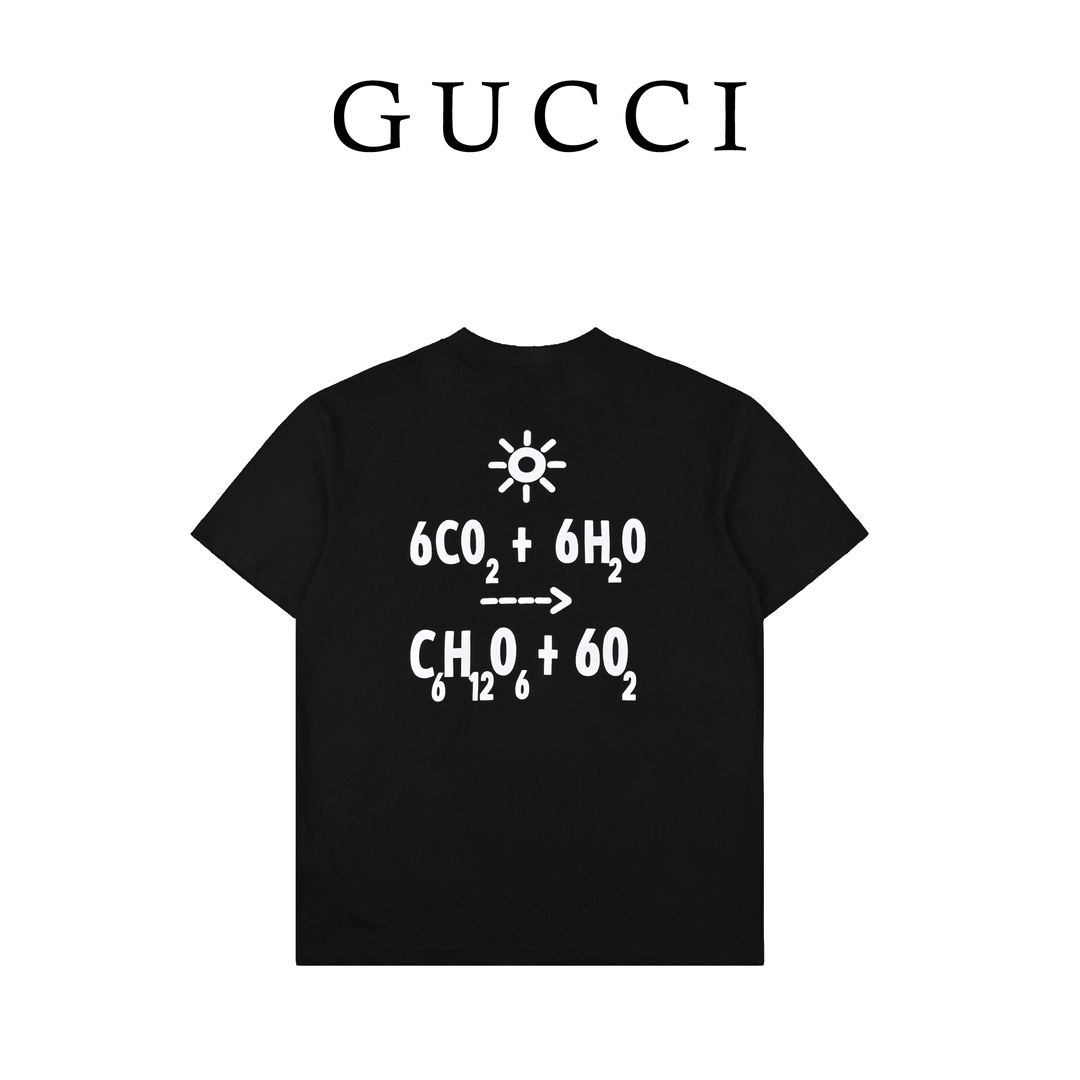 160 Gucci古驰字母发泡胶印logo情侣款短袖