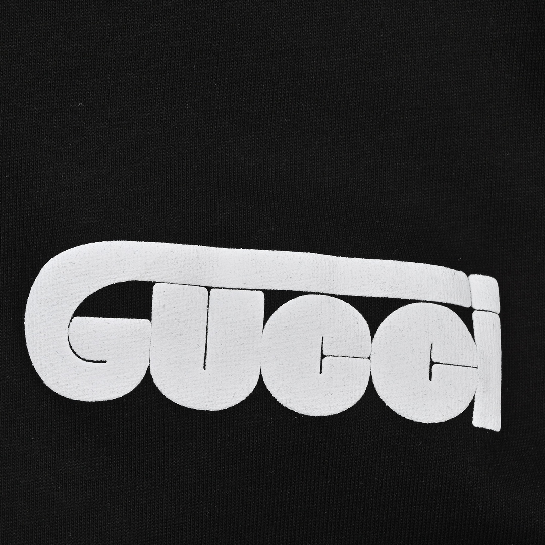 160 Gucci古驰字母发泡胶印logo情侣款短袖