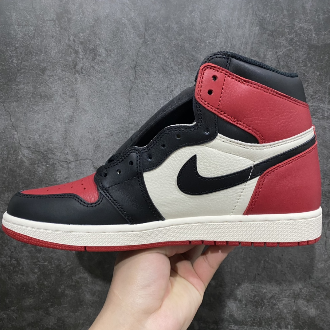 420 新DT版本Air Jordan AJ1 高帮黑红脚趾 555088-610