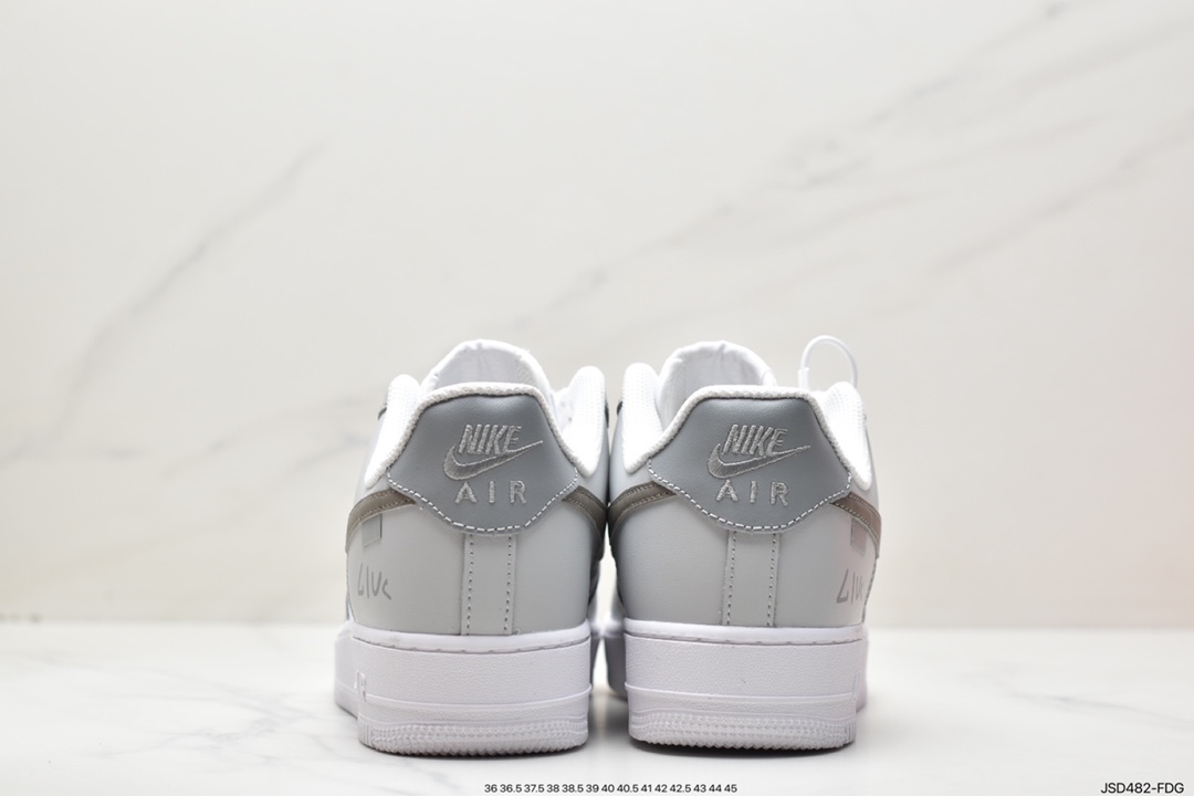 Nike Air Force 1 Low All White Print DO8959-101