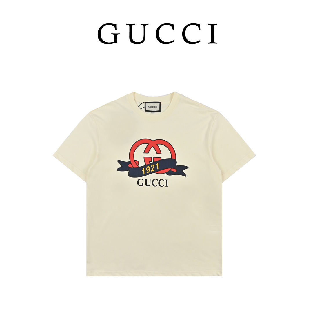 150 Gucci/古驰23SS1921字母logo短袖T恤