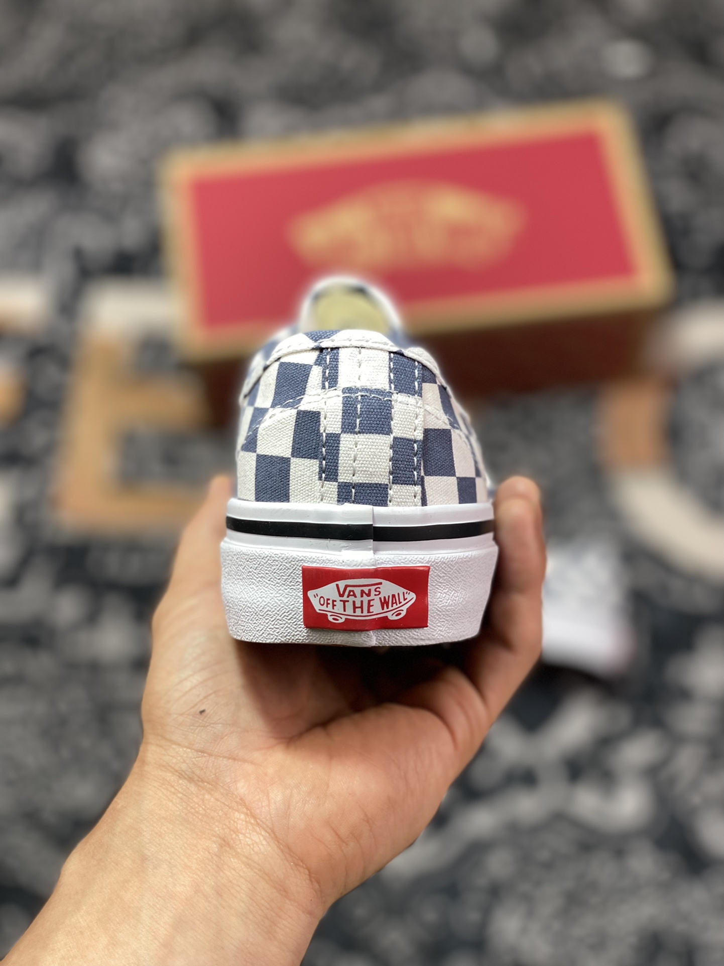 Vans Authentic 44 DX Grey and White Checkerboard Sneakers