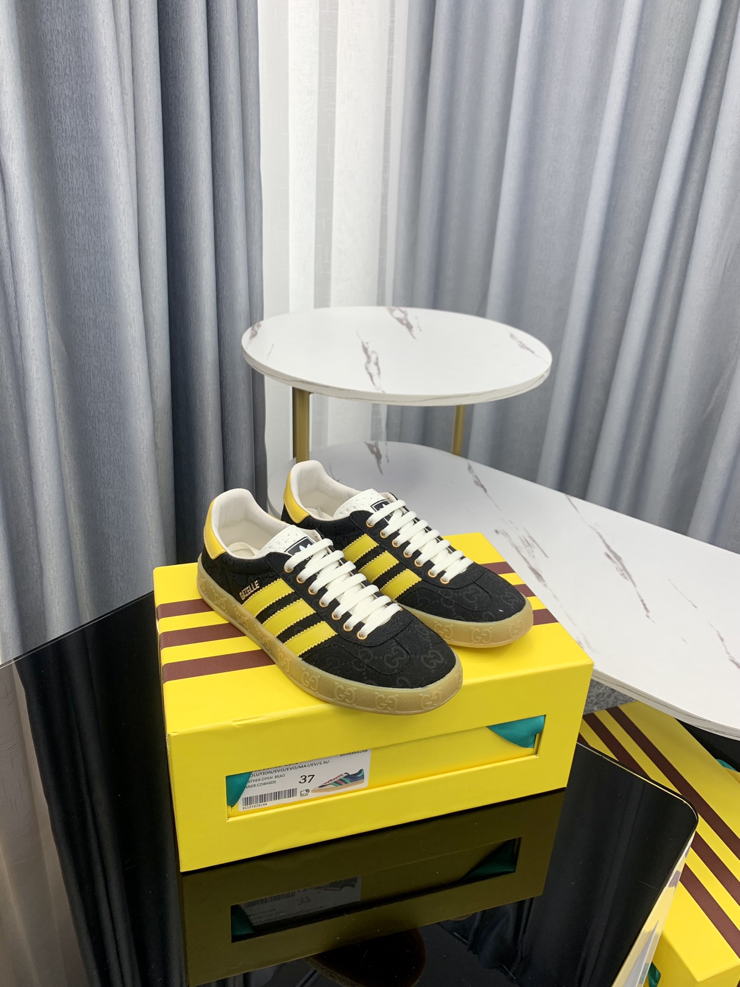 /Top Version Par recién actualizado adidas x Gucci Co-branded Sneakers Zapatillas de deporte casual 