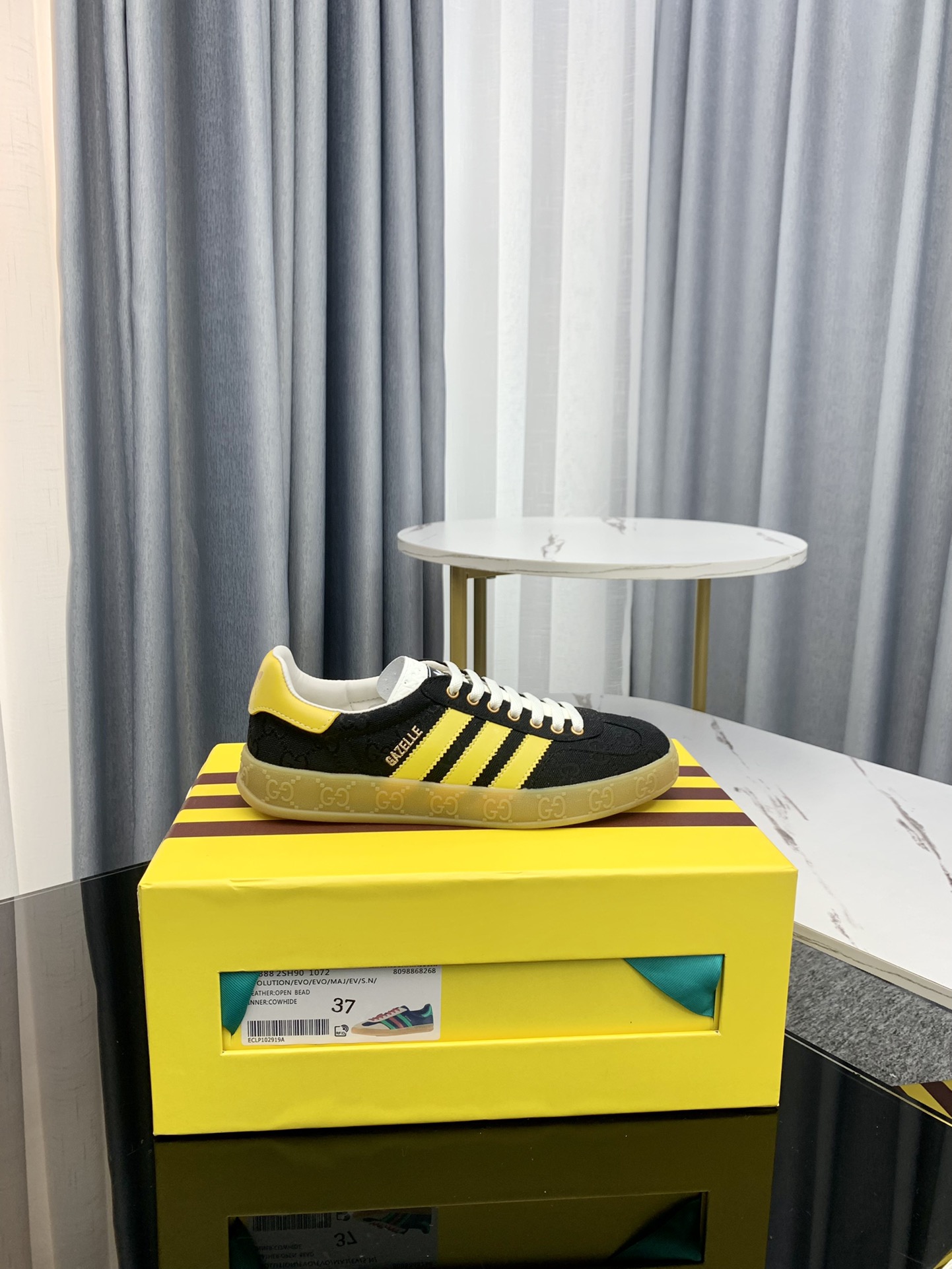 /Top Version Par recién actualizado adidas x Gucci Co-branded Sneakers Zapatillas de deporte casual 