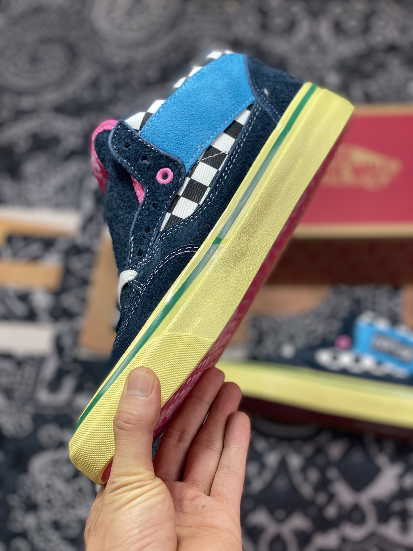 The Liberaiders x Vans Half Cab 33 DX is made of washed suede