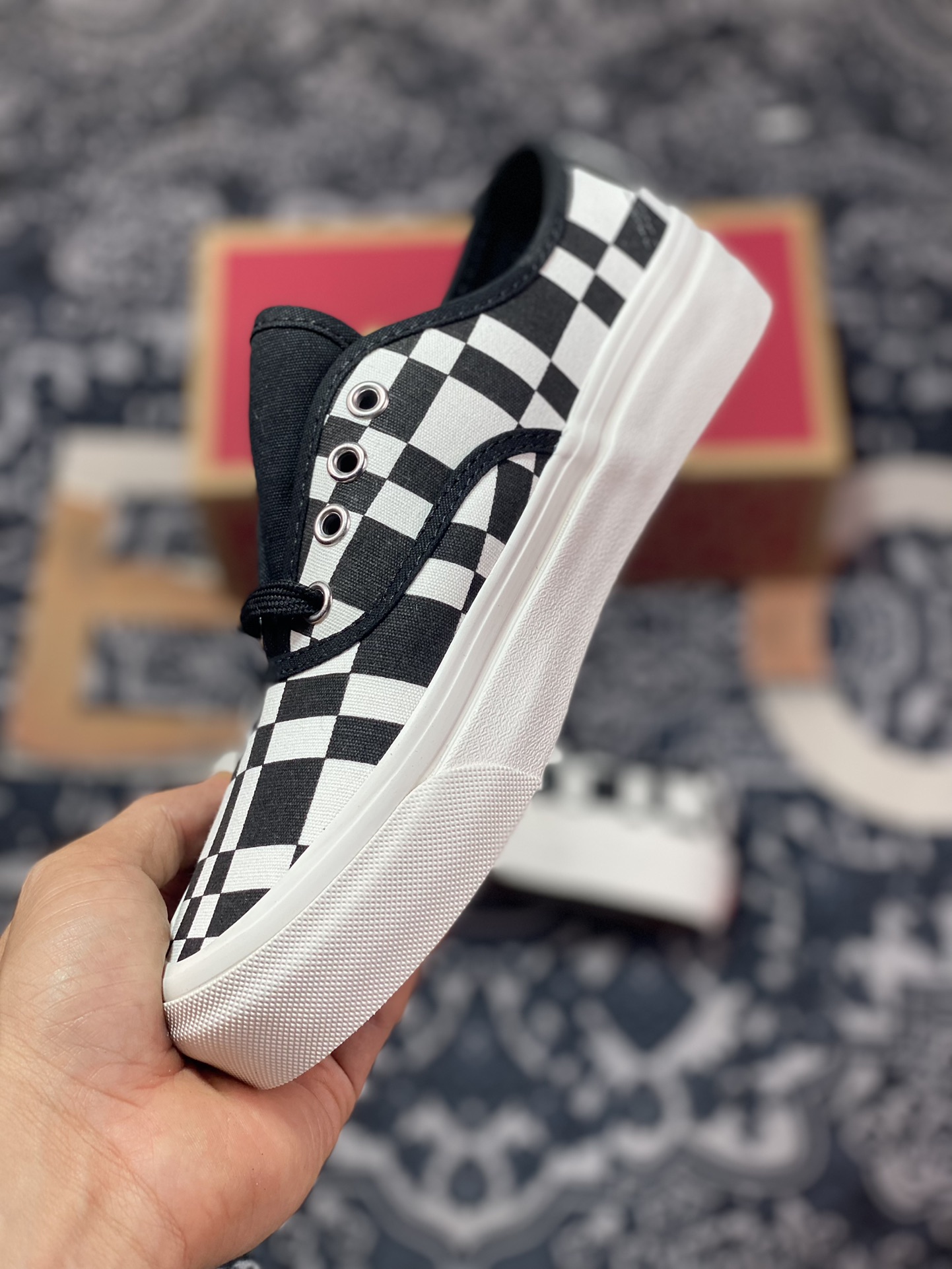 Vans Woven Check Authentic 44 DX Vans official irregular checkerboard pattern sneakers