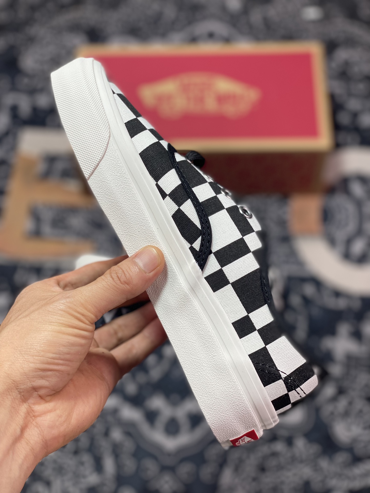 Vans Woven Check Authentic 44 DX Vans official irregular checkerboard pattern sneakers