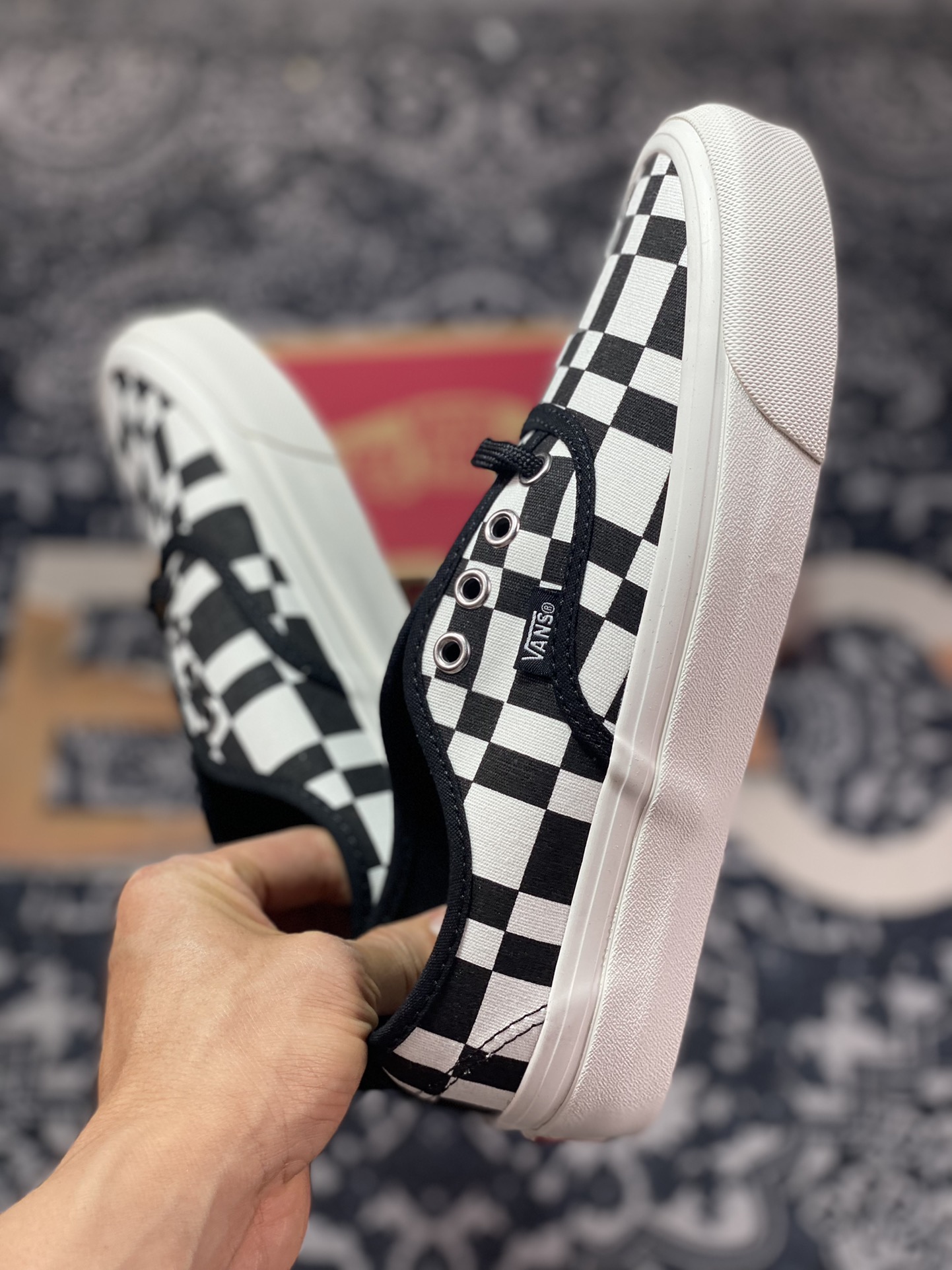 Vans Woven Check Authentic 44 DX Vans official irregular checkerboard pattern sneakers