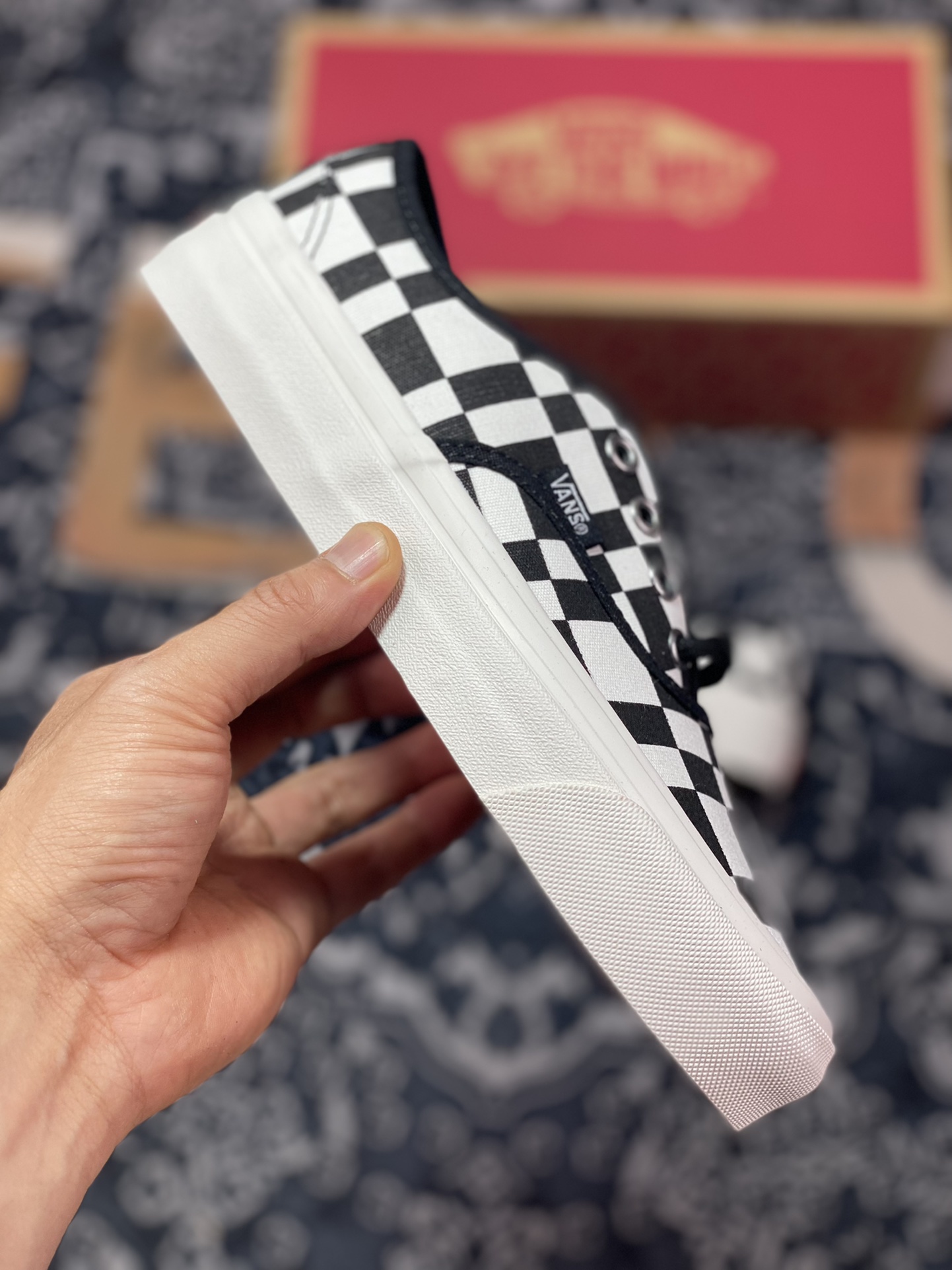 Vans Woven Check Authentic 44 DX Vans official irregular checkerboard pattern sneakers