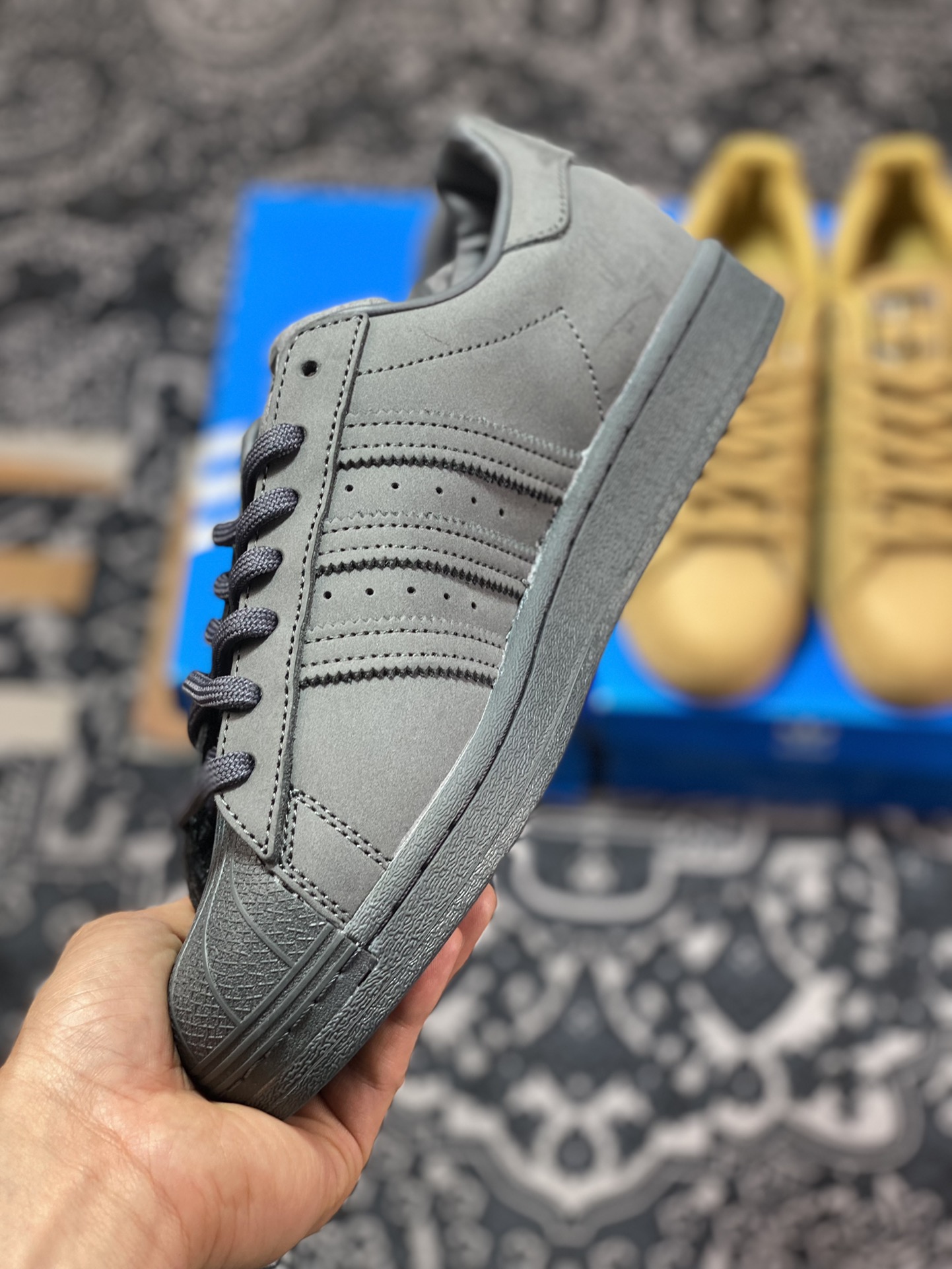 Adidas Originals Superstar W Classic Shell Toe Series Low-top Sneakers ”Frosted Cement Dark Gray” GZ4830