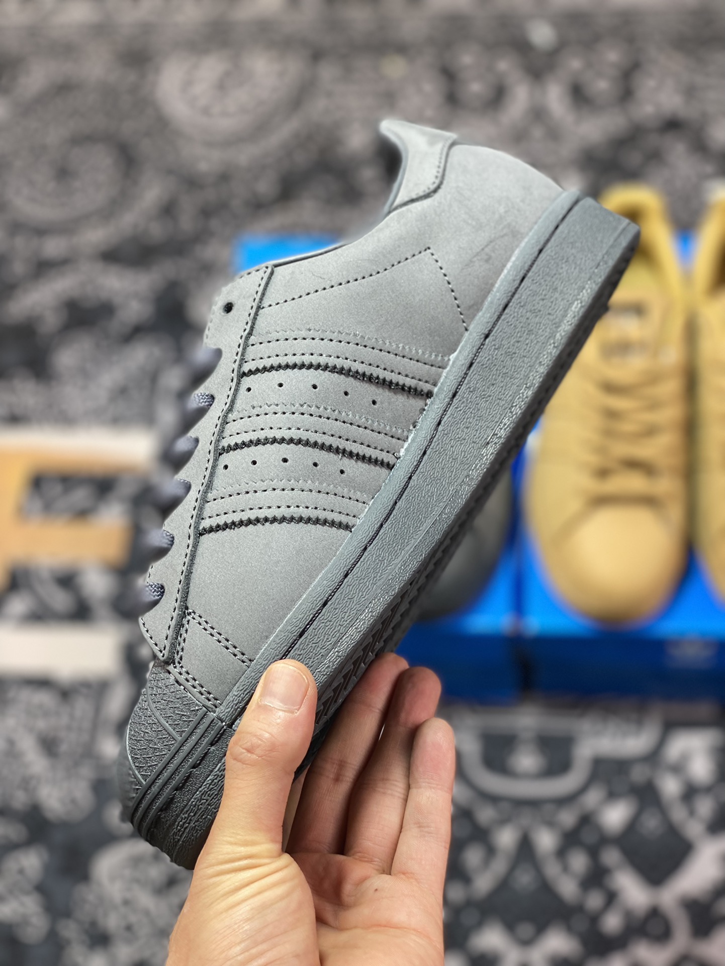 Adidas Originals Superstar W Classic Shell Toe Series Low-top Sneakers ”Frosted Cement Dark Gray” GZ4830