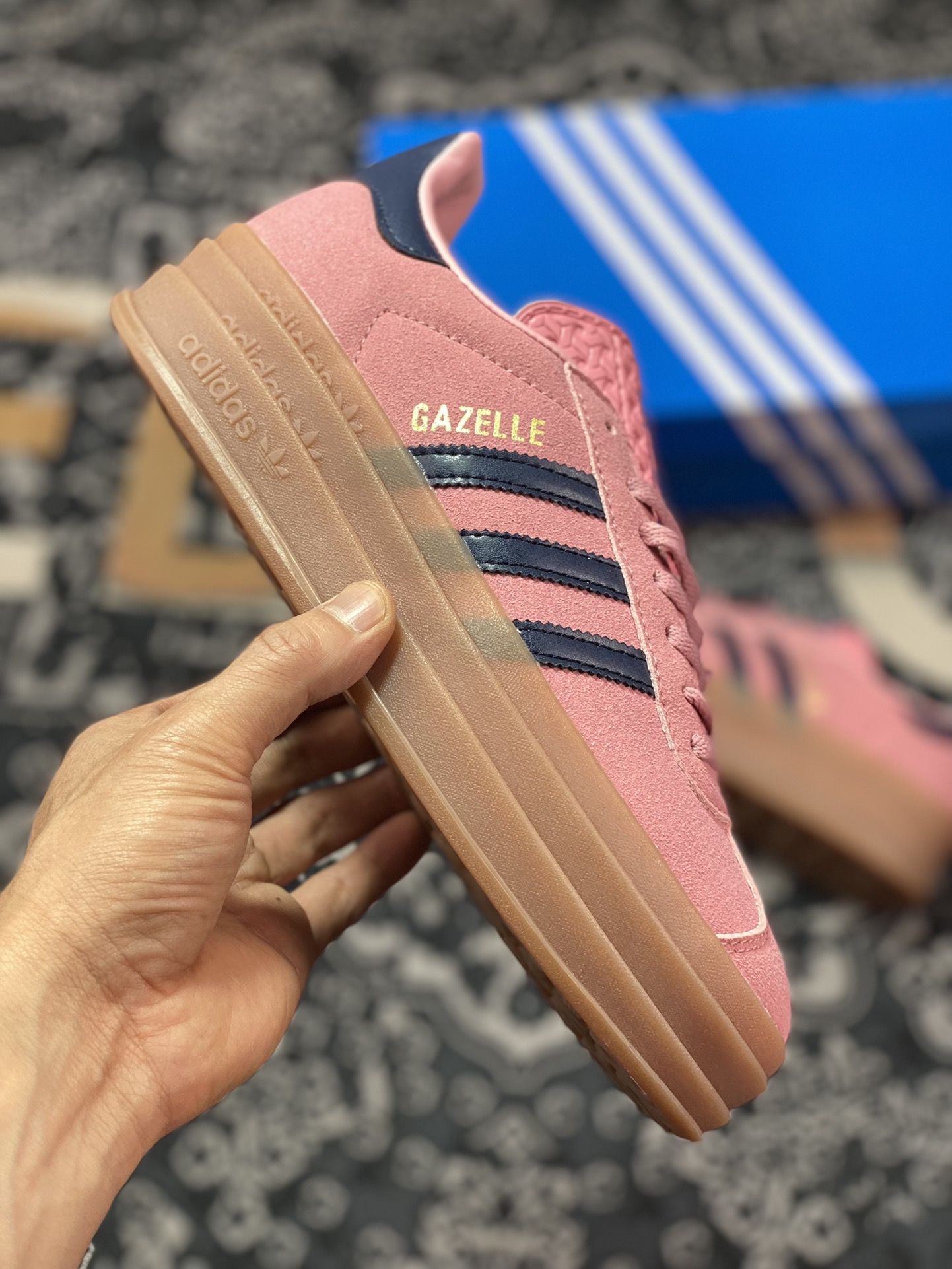 Adidas Originals Gazelle Bold W Antelope Platform Series Retro All-match Thick-soled Height-enhancing Low-top Sneakers 