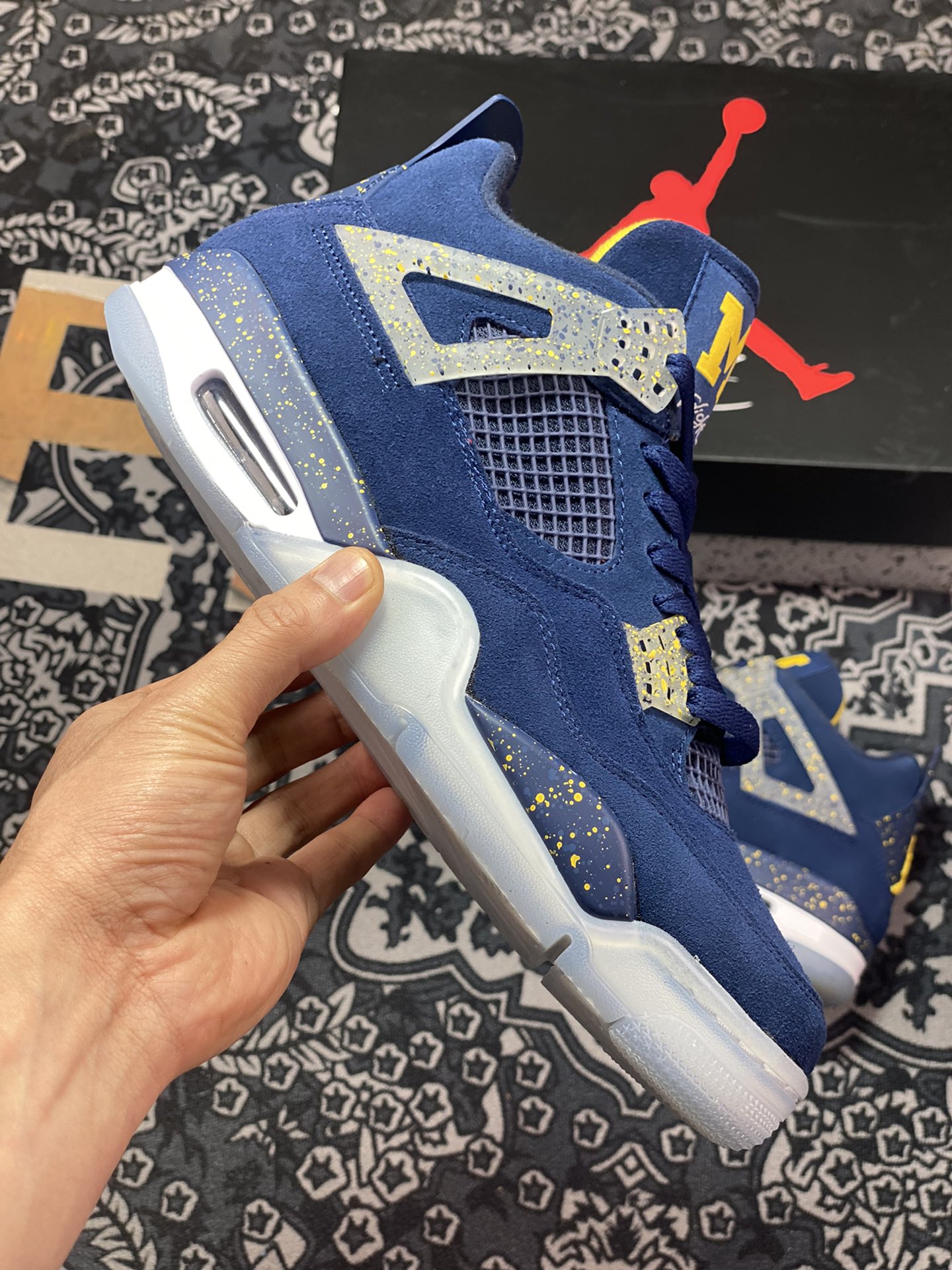 Air Jordan 4 produced by Dongguan factory University of Michigan AJ4-1036660