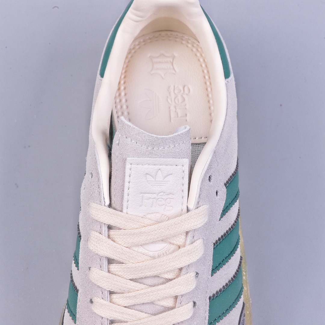 Kith x Clarks x Adidas Originals Samba 8th Street three-party joint beige green samba training shoes ID7297