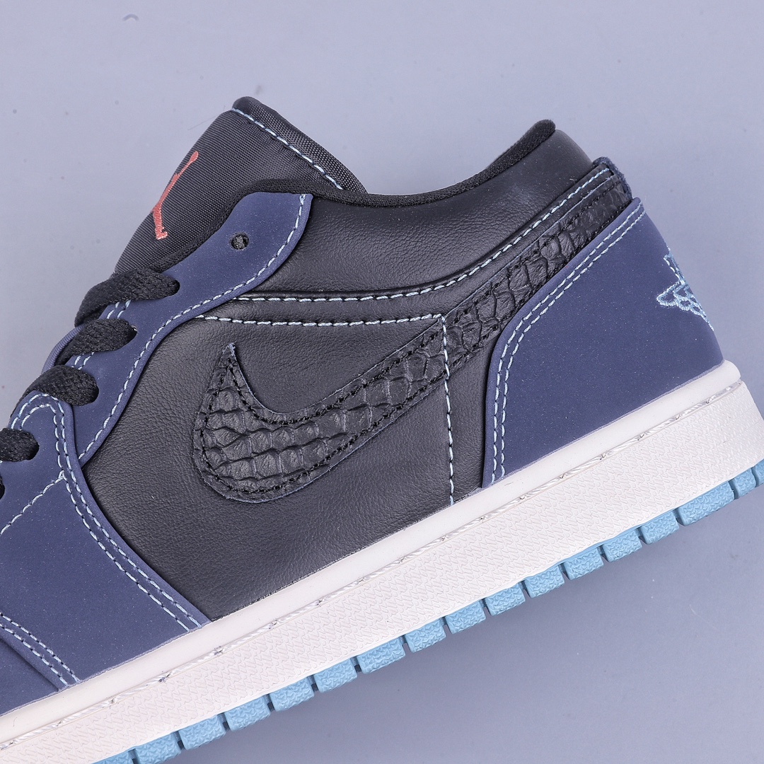 Air Jordan AJ1 Low Low-top Black Midnight Blue FJ5478-010